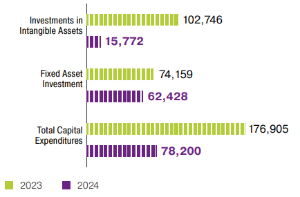 Investments and Capital Expenditures, <span>KZT mln over the period</span>